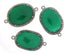 Pave Diamond Green Onyx Oval Connector, (G/GNX/32)